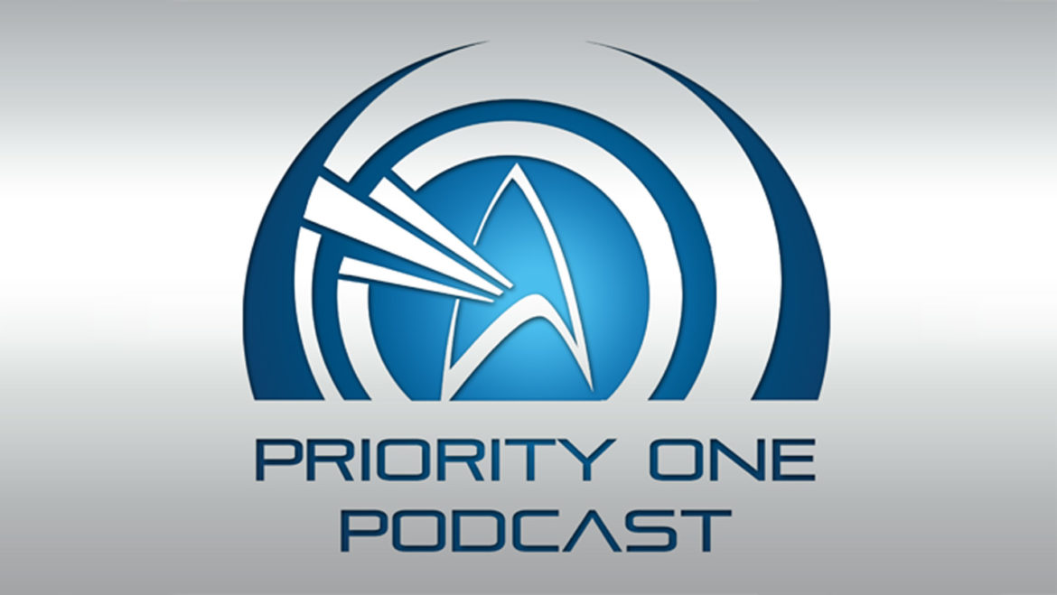 Priority One Podcast Logo -- Star Trek Delta with Concentric Circles radiating away